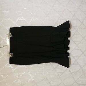 Express Skirt Womens Size 6 Black Peplum Pencil  EUC